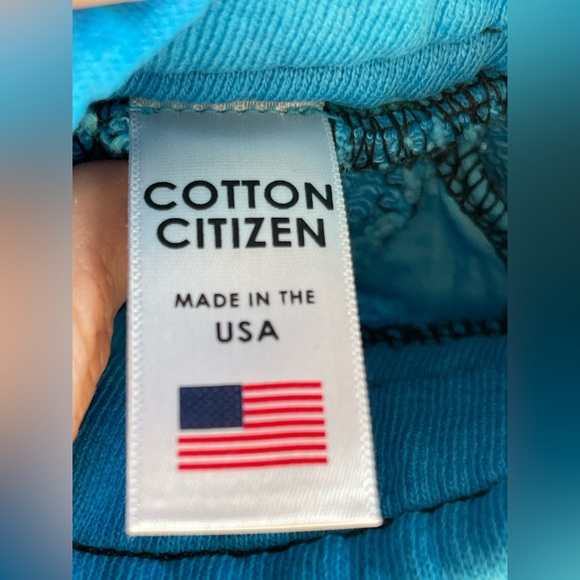 NWT Cotton Citizen 100% Cotton Vintage Blue Ombré Brooklyn Wideleg Sweatpants - Picture 6 of 7